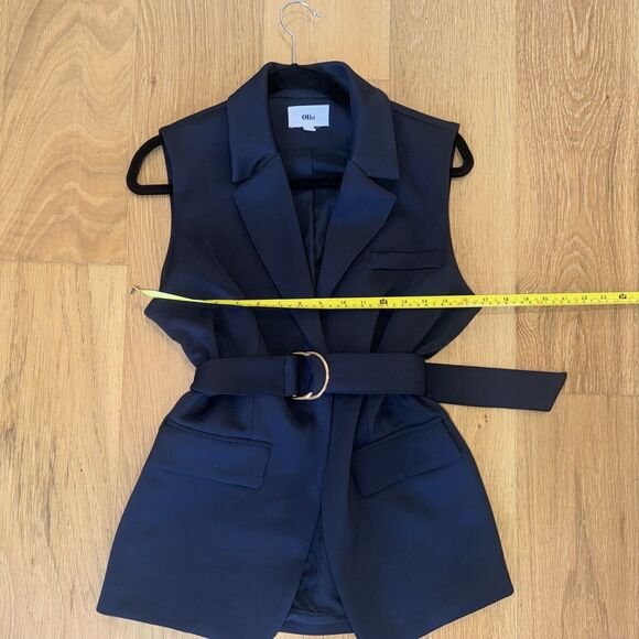 VICI Olia Navy Belted Blazer Vest Jacket Top Size XS - Picture 6 of 12